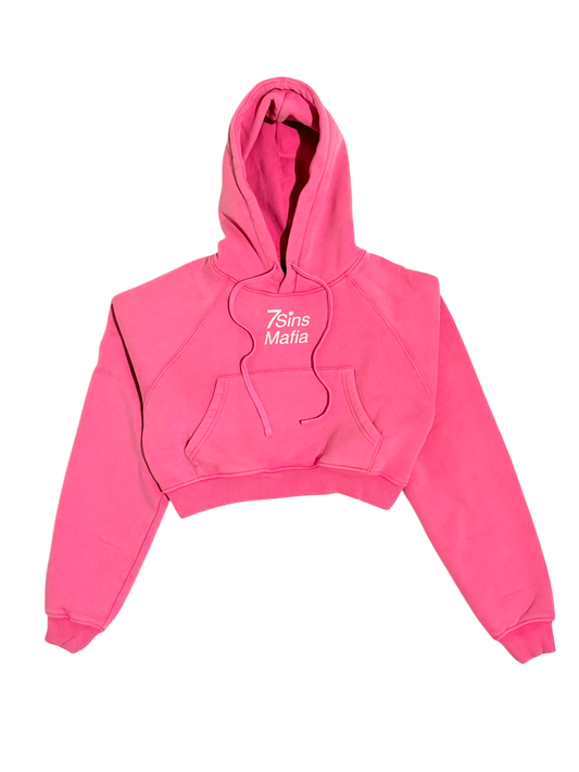 Washed Cropped Hoodie